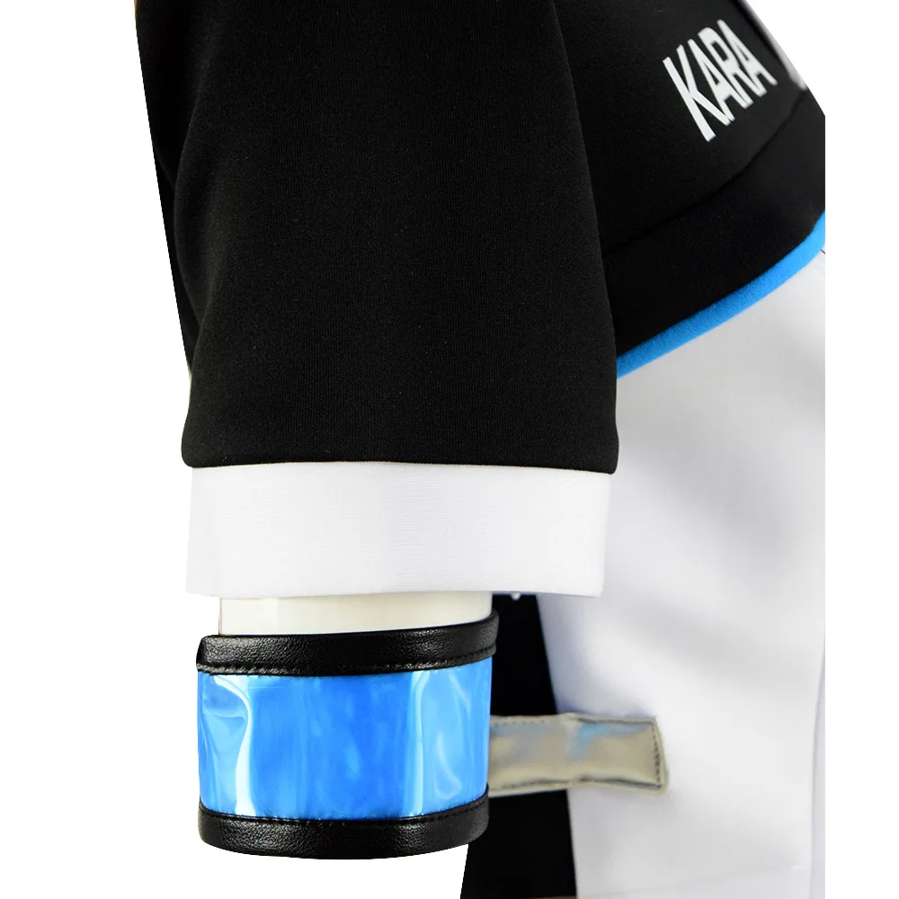 Cossky стать человеком Kara AX400 Косплей Костюм женский белый Униформа платье