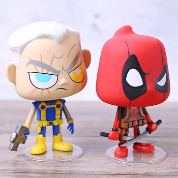 

Marvel X-Men Deadpool & Cable PVC Figures Collectible Bobble Head Dolls Toys Gift 2pcs/set