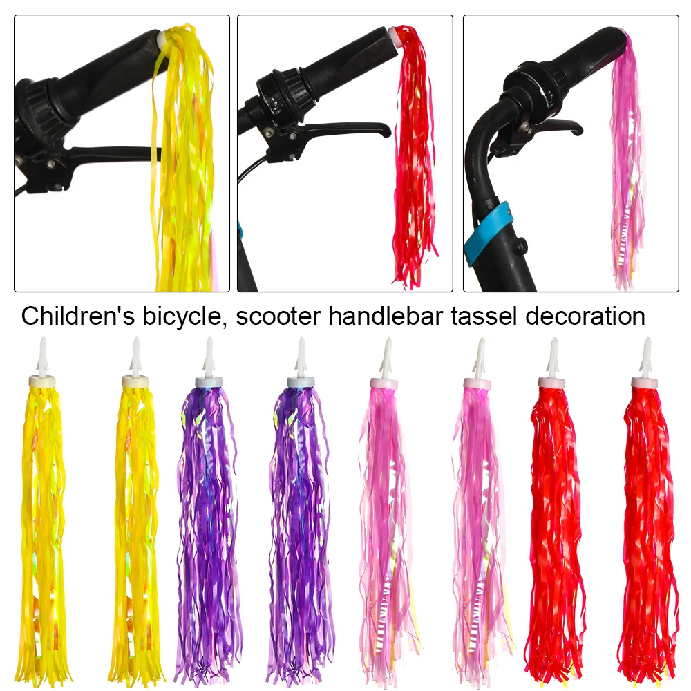 Bike Bicycle Cycling Tricycle Handlebar Tassels 2pcs 14/30cm Kids Girls Boys Handlebar Streamers Tassel Accessories