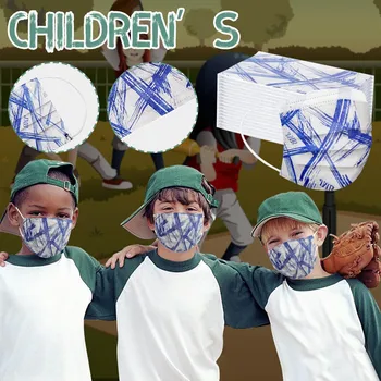

50/100PC Children's Cartoon Breathable Mask Disposable Three-Layer Protective Cover Lovely Print Children's Mask Disposable