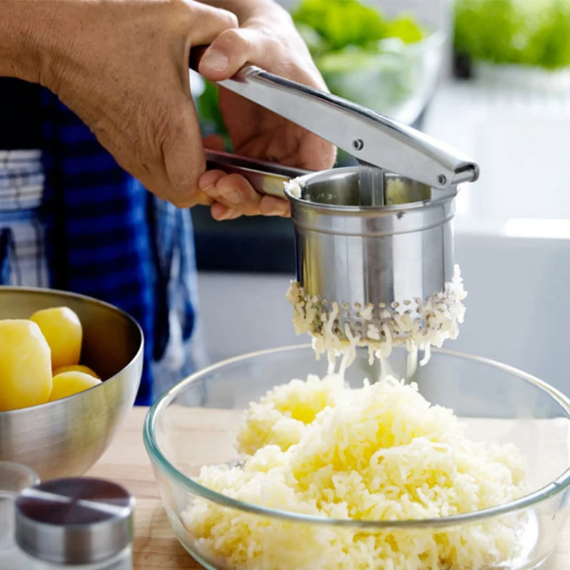 

Stainless Steel Kitchen Tool Juicer Potato Vegetable Mashing Press Juicing Fruit Puree Maker Masher Manual Potato Squeezer