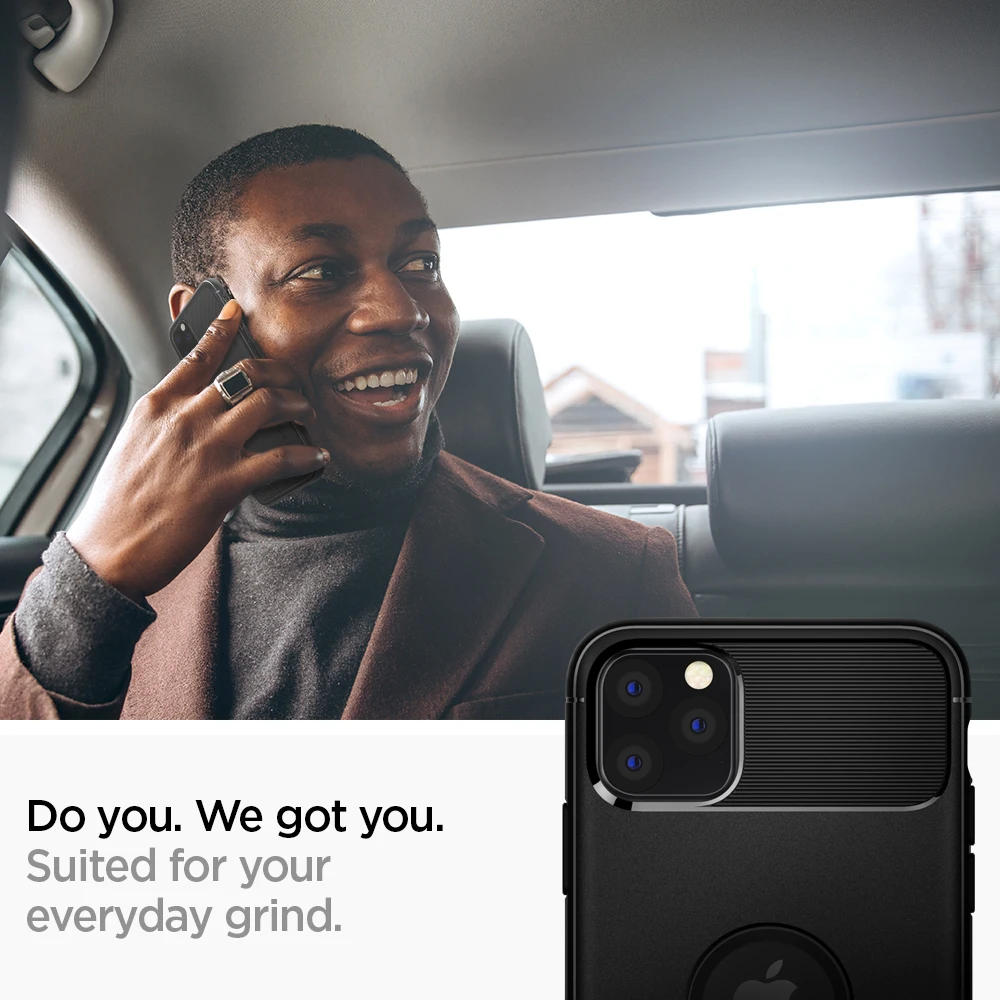 Spigen прочный армированный Гибкий Мягкий ТПУ MIL-STD ударопрочный матовый черный чехол для iPhone 11 Pro Max/11 Pro/11