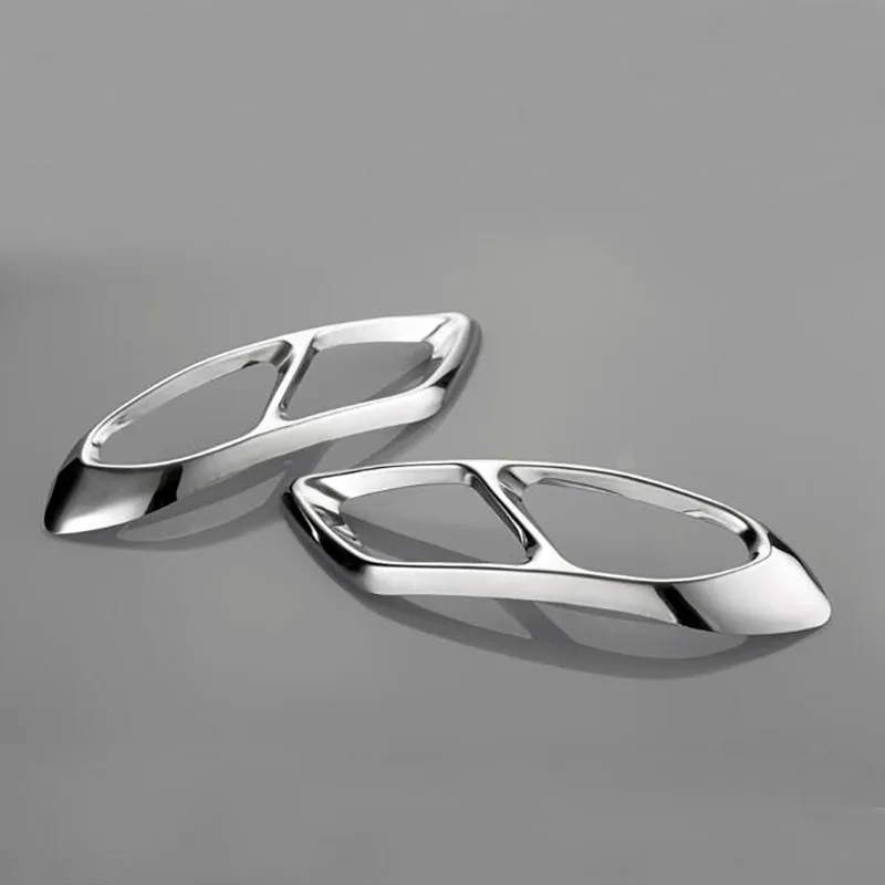  For Ford Mondeo/Fusion Sedan 2013-2018 Car Rear Dual Exhaust Muffler End Pipe Stickers Cover Trims 