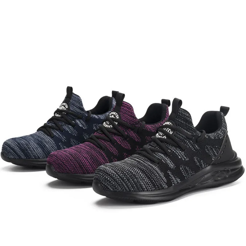 Men Steel Toe Work Shoes Lightweight Breathable Fashion Sport Safety Shoes Steel Toe Womens Shoes Indestructible Shoes Plus size