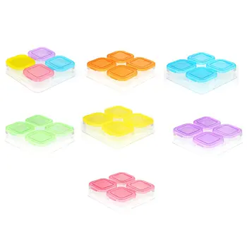 

4 Grid Baby Food Supplement Box Baby Food Supplement Freezer Storage Storage Box Snack Box Fruit Box