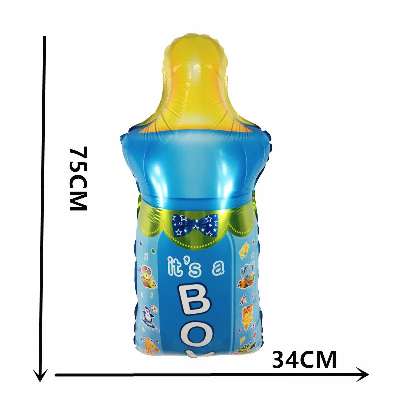 large blue 1 шт. пол раскрывает мальчик и девушка с воздушными Шарами День Рождения украшения Дети украшения Anniversaire Garcon баллоны игрушки для вечеринки перед рождением ребенка - Цвет: large blue