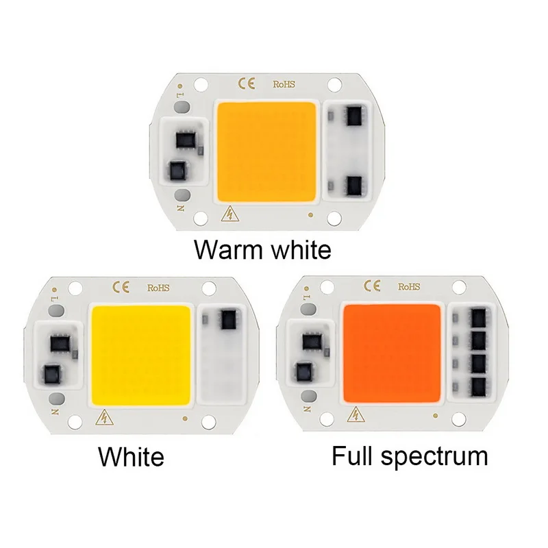LED Grow COB Chip Phyto Lamp полный спектр AC220V 10 Вт 20 30 50 для комнатного выращивания растений и