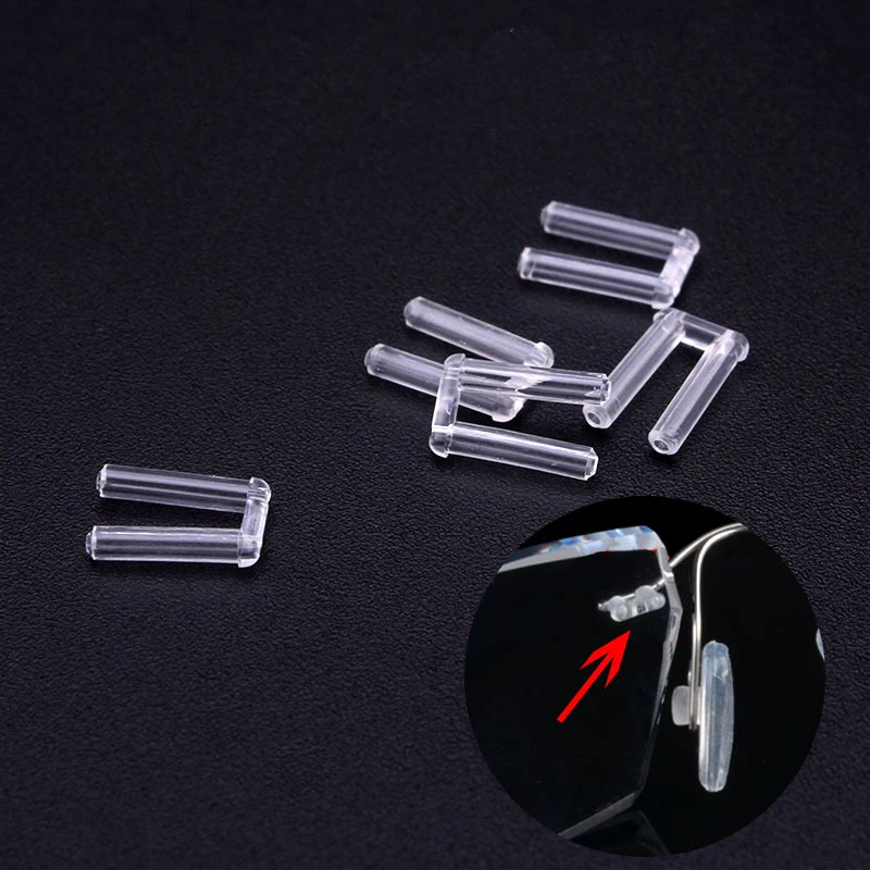 100pcs Rimless Glasses Double rubber plug Lock Bushings eyeglasses