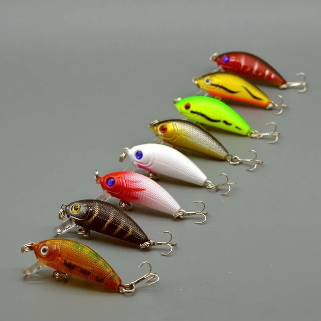 Mini 8pcs/Lot Minnow Fishing Lure Crank Bait Hook Bass Crankbait Tackle  5CM/3.6G - AliExpress