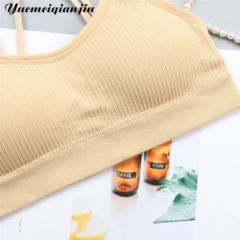 Women Sexy Seamless Bra With Chest Pad Letter Print Strap Breathable Sports Bra Top Underwear Tube Top Female Lingerie Women Sexy Seamless Bra With Chest Pad Letter Print Strap Breathable Sports Bra Top Underwear Tube Top Female Lingerie