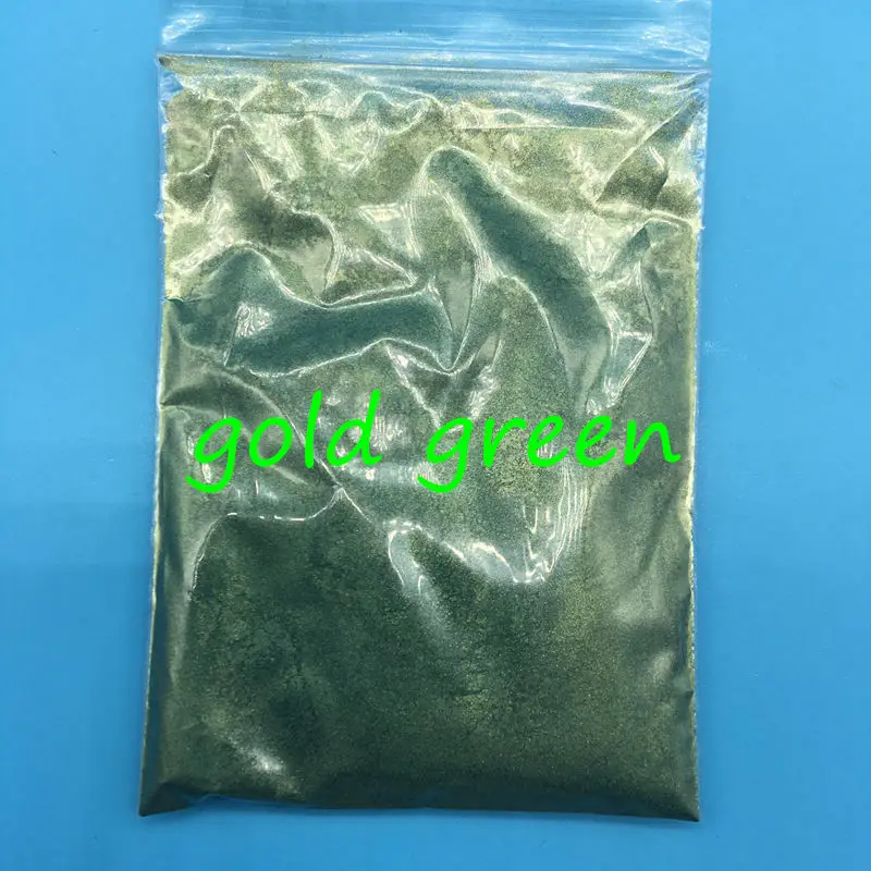 gold green 10 г Косметическая слюда пигментные порошки безопасны для использования для помады, макияжа, теней для век, мыла 60 цветов жемчужная пудра пигменты для дизайна ногтей - Цвет: gold green