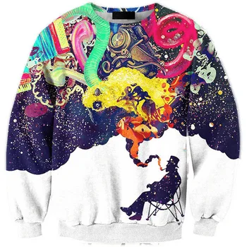 

CNUUIKOOEK Sweatshirts Men's 3D Printed Pipe Whimsy Old Man Hoodie Long Sleeve Pullover Popular Brand Men's Hoodies
