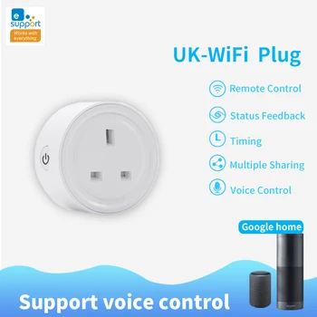 

Wifi Smart Plug eWeLink Smart Socket Smart Home Voice Control US UK Plug Outlet Compatible Alexa Amazon Google Home Mini IFTTT