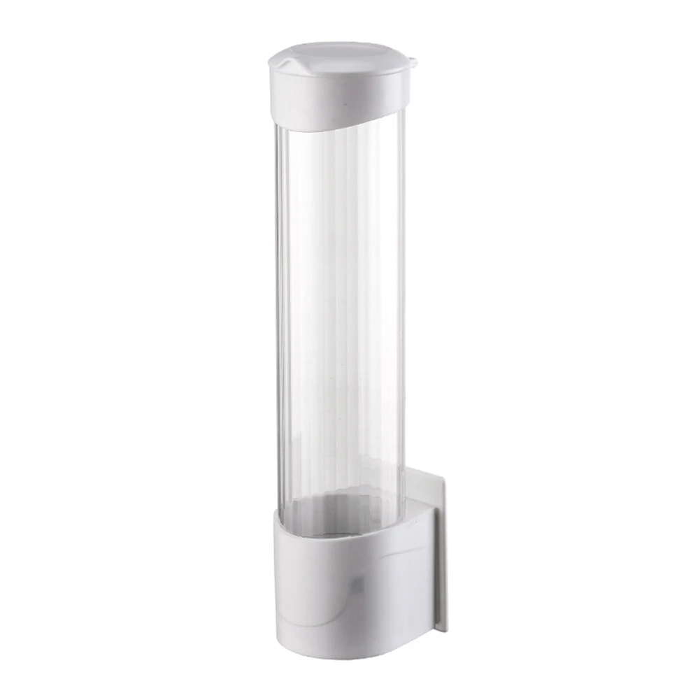 Wall Mounted Cup Dispenser Adhesive Plastic Large Capacity Living Room Party Supplies Office Storage Rack Home Anti Dust Hotel