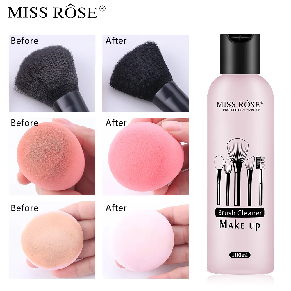 MISS ROSE пудра puff чистящий раствор, чистящая кисть, кисть для макияжа, Кисть для макияжа, инструмент для макияжа, пудра puff чистящая жидкость