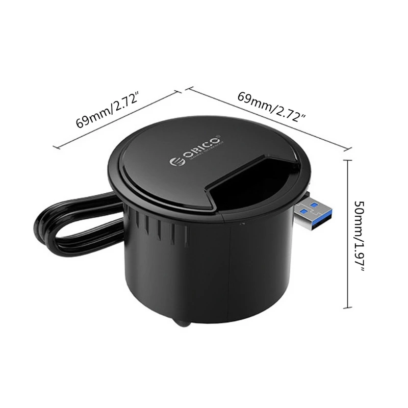 ORICO DESK 2U1C Desktop Splitter USB 3 0 HUB with Headphone Microphone Port Type C USB Interface Adapter for Laptop
