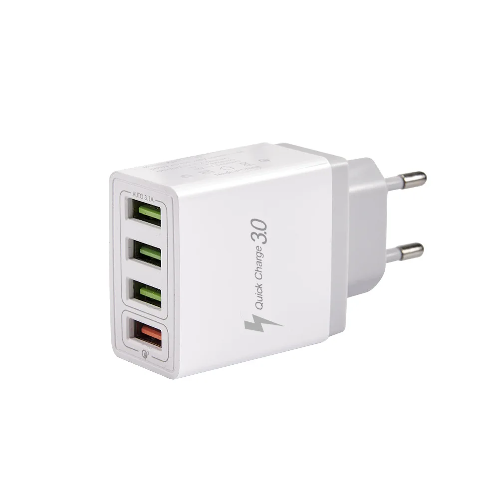 Быстрое зарядное устройство USB 3,0 для телефона QC 3,0 быстрое зарядное устройство США ЕС Великобритания вилка настенный адаптер для samsung A50 A30 iPhone 7 8 huawei планшет xiaomi