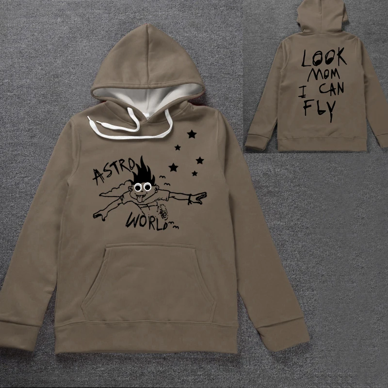 Astroworld толстовки одинаковое платье для мамы могут Fly пуловер свитшот с принтом Для