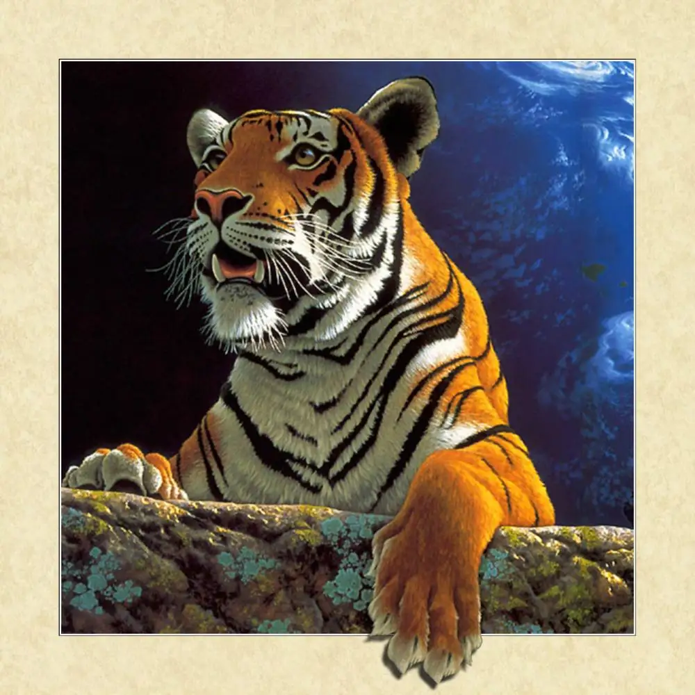 

3D Animal Hungry Tiger Poster Picture Canvas Painting