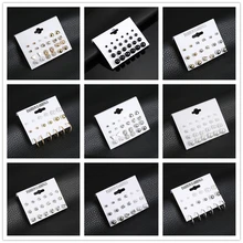 Серьги для женщин модные циркониевые Имитация Жемчуга Сплав корейские милые минималистичные мини шпильки для девочек Рождественс