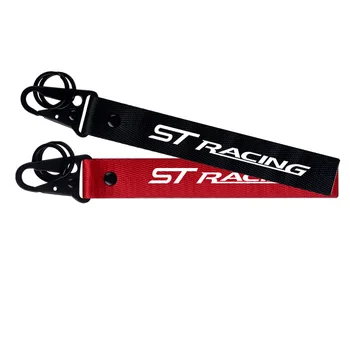 

Car Styling Fashion Nylon Ribbon Metal ST RACINGKey Chain Key Ring for Ford FOCUS 3 Mondeo Fiesta Kuga MK2 MK3 Keychain