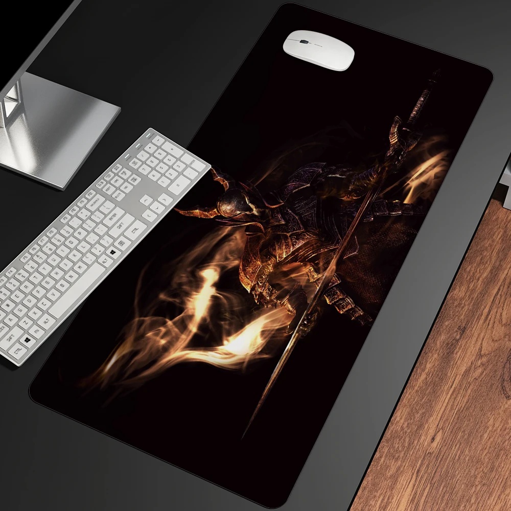 Anime Padrão Dark Soul Paisagem Grande Gaming Desk Pad hd Print Computador Gamer Bloqueio Borda Mats Xxl - Imagem 6