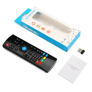 

2.4G Mini Wireless 81 Keys Voice Keyboard Mouse Infrared Remote Learning & 3-Gyro + 3-Gsensor Air Remote Control for Android
