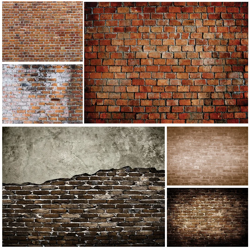 

Photorealistic Fabric Vintage Brick Wall Theme Photography Backdrops portrait Photo Background Studio Prop 21921 CXSC -21