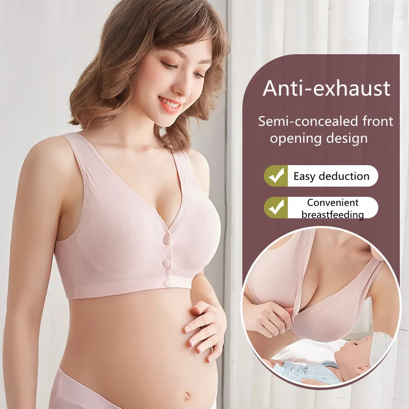 Las mujeres Bra de enfermería maternidad Bralette con varillas extraíble con Prevención de derrame almohadillas para la maternidad embarazo lactancia materna