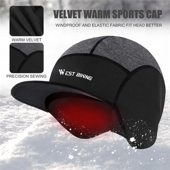 

Cycling Caps Men Autumn Winter Hat Hood Cap Warm Fleece Skull Cap Reflective Stripe Design Night Riding Safer Bicycle Equipment