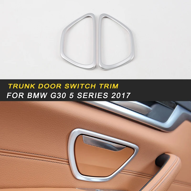 

Rear Door Panel Ashtray Box Cover Trim Sticker Frame Interior Accessories for BMW G30 5 Series 2018 2017 Car-styling