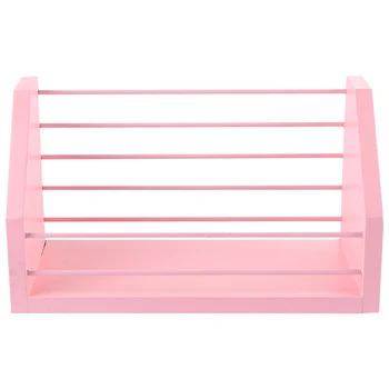 

1Pc Solid Wood Wall Shelf Chic Durable Wooden Wall Rack for Bathroom