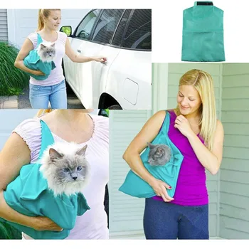 Portable Outdoor Cat Dog Double Shoulder Bag Foldable Mutifuctional Soft Pet Mesh Backpack Breathable Travel Carrier Handbag 1