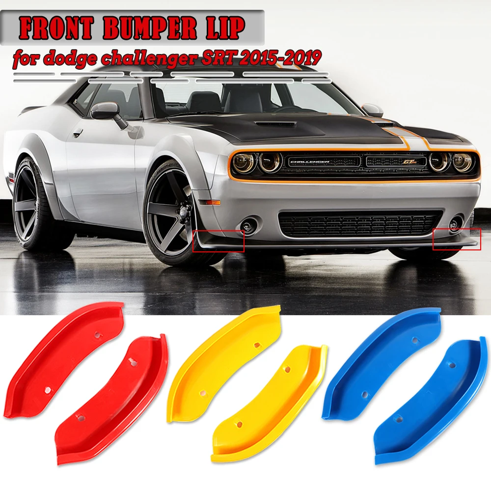 

Car Front Bumper Lip Protector Cover for Dodge Challenger SRT HELLCAT 2015-2021 Bumper Protector Diffuser Spoiler Splitter Guard