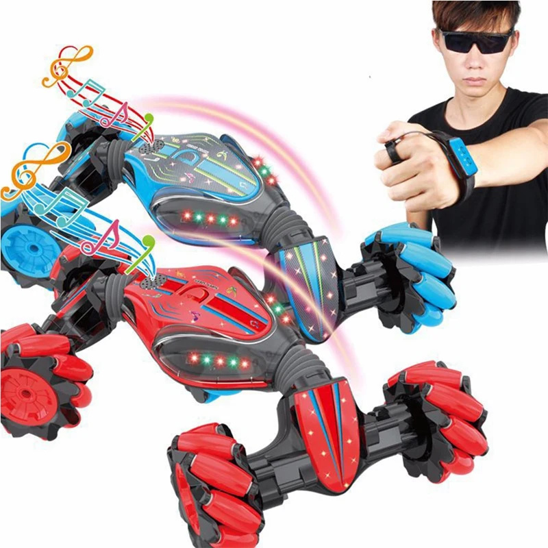 

Gesture Sensing Stunt Remote Control RC Car Light Music Twisting Car Deformation Climbing Off-road Vehicle Model Children's Gift
