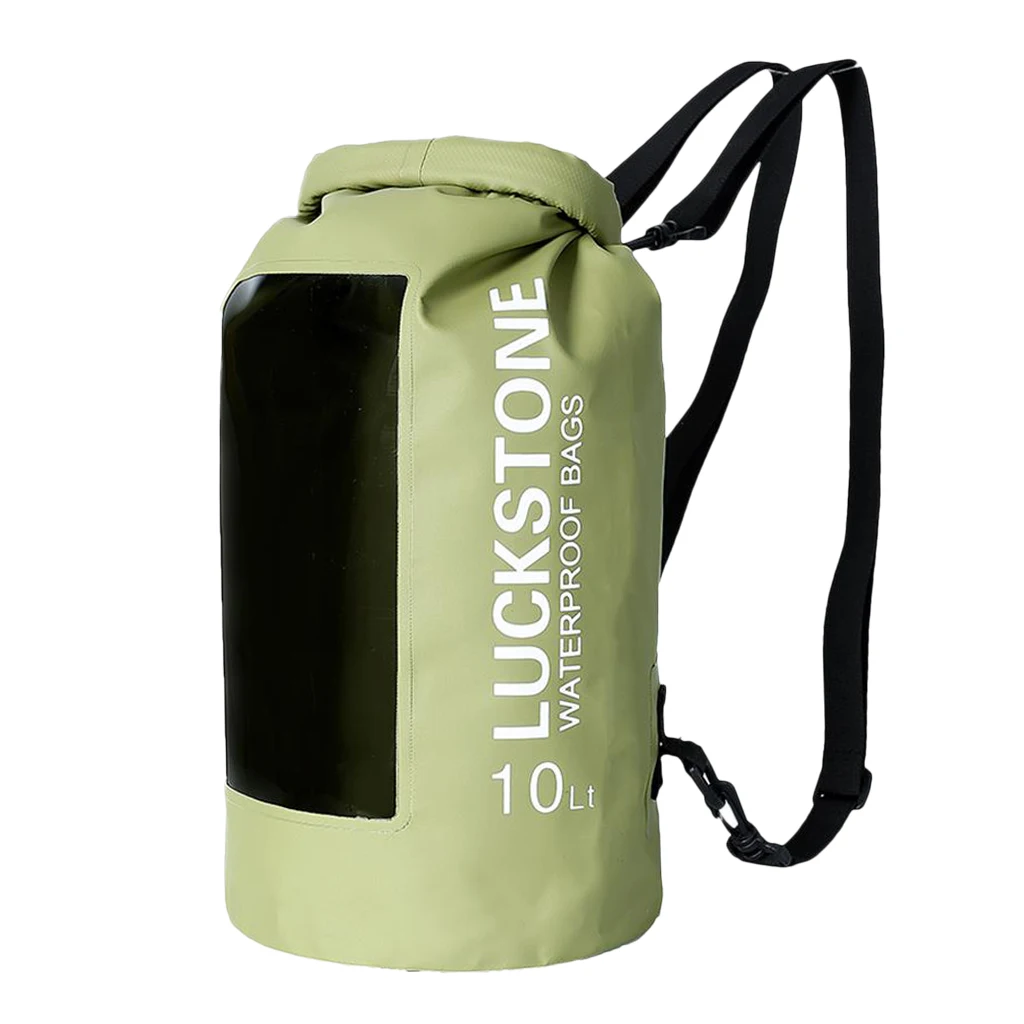 Green 10L 10л Водонепроницаемый сухой мешок рюкзак для пляжа каяк каноэ Рыбалка Кемпинг Водонепроницаемый сухой мешок Каякинг мешок - Цвет: Green 10L