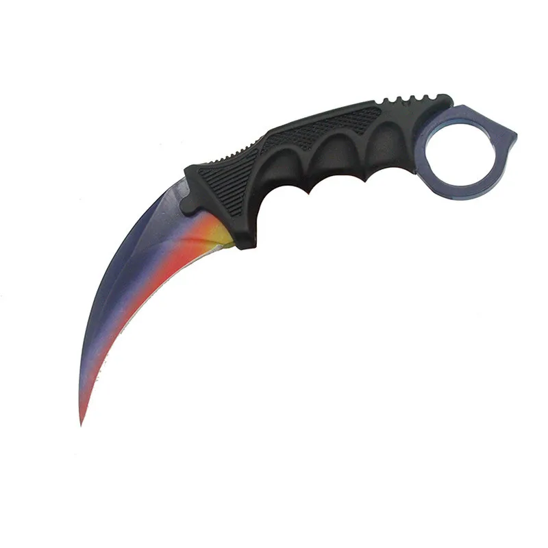 Faded HS инструменты CS GO контр страйк Коготь Karambit нож шейный нож с оболочкой тигровый зуб настоящая игра нож Походный нож - Цвет: Faded