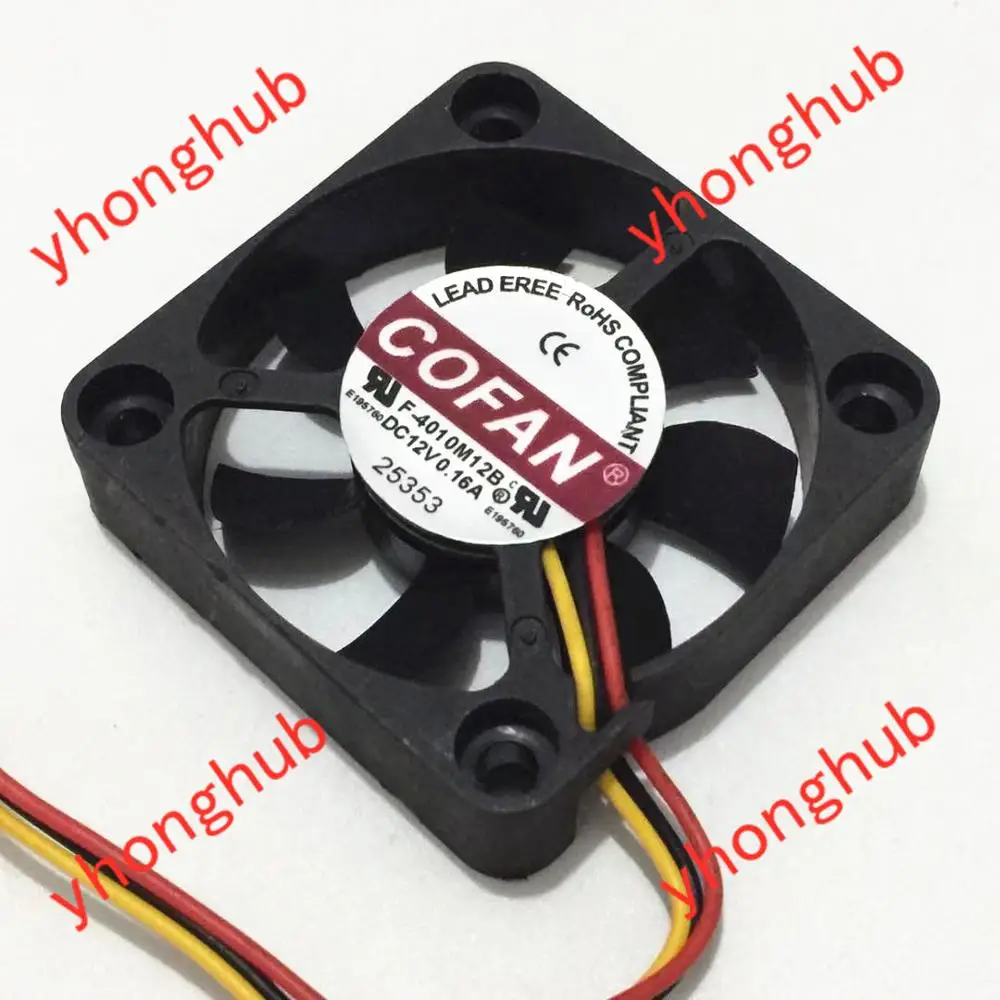 Ventilador De Refrigeración COFAN 4010 12V 0.16A – 4 Cm, 3 Pines, Para PC, Fuentes O Proyectos Electrónicos