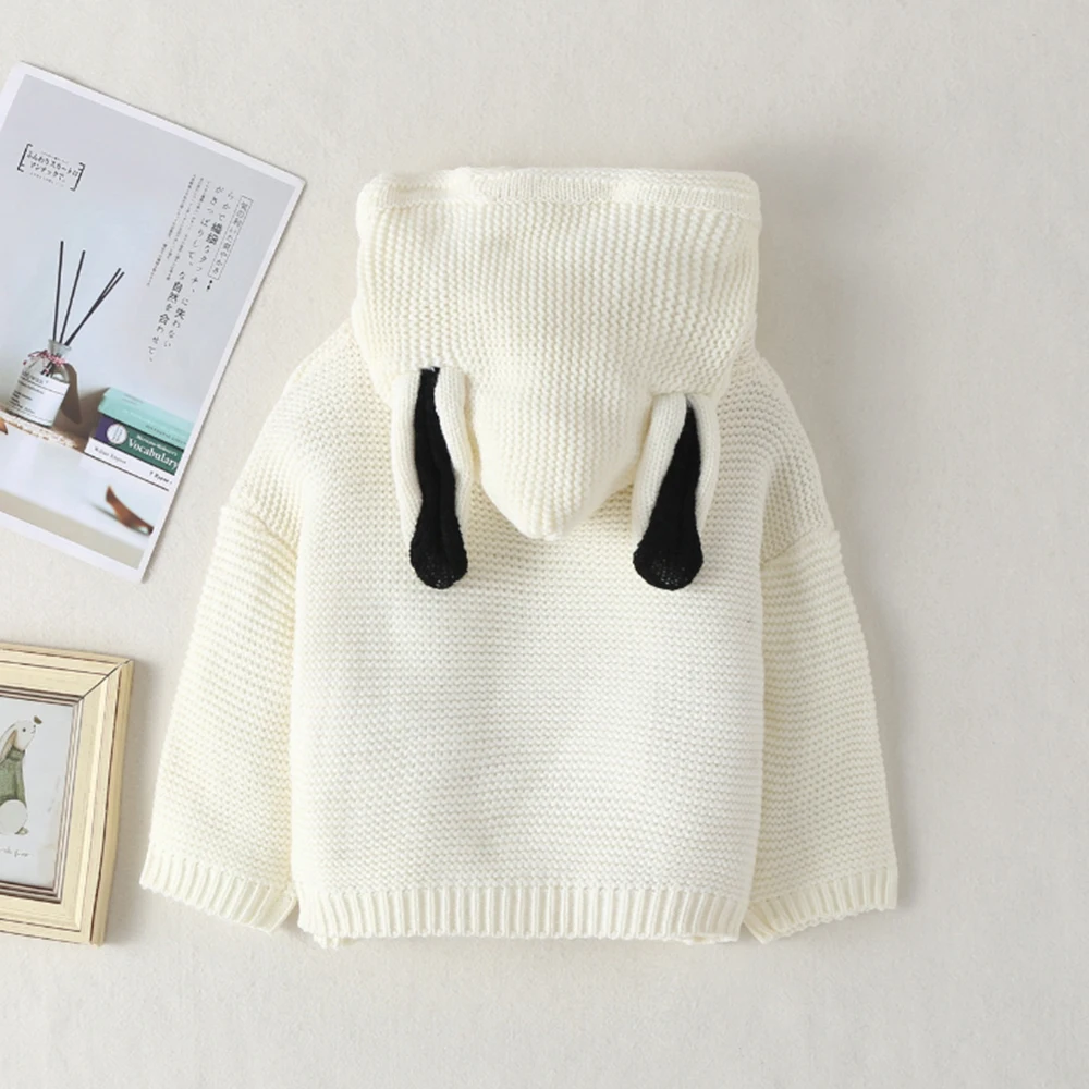 CYSINCOS/Одежда для детей; хлопковый свитер для малышей; свитер с заячьими ушками для девочек; пуловер с длинными рукавами; однотонные Топы; блузка