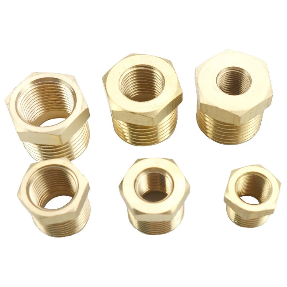 

1/4" 3/8" 1/2" 3/4" NPT BSPT Male x Female Bush Reducing Bushing Brass Pipe Fitting Water Gas Oil Fuel