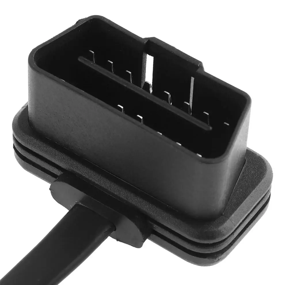 OBD 90 градусов локоть 16 Pin штекер разъем кабель адаптер с выключателем и 58 см Линия