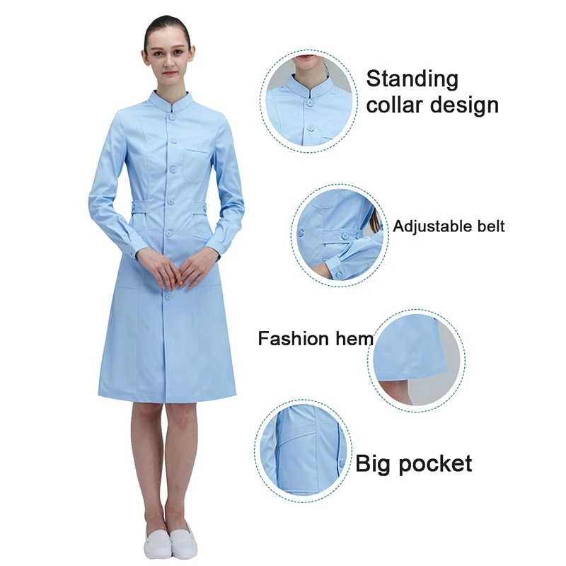 New models Stylish and elegant Hospital nurse uniform Summer Short-sleeve Medical Clothing Beautician Pharmacy White lab coat