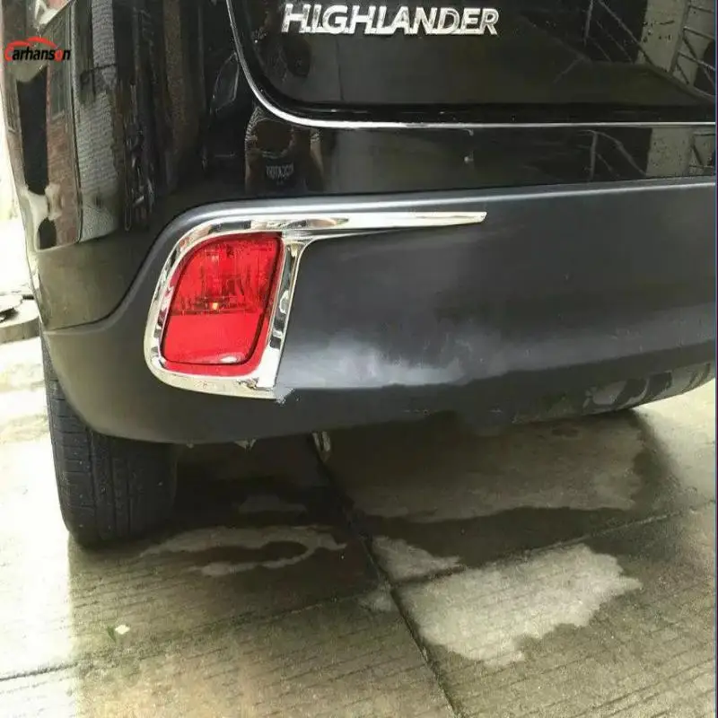 Автомобильный Стайлинг для Toyota Highlander- хром задний противотуманный фонарь крышка аксессуары накладка протектор Стикеры 2 шт./компл