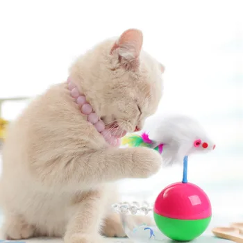 

Durable Pet Cat Toys Mimi Favorite Fur Mouse Tumbler Kitten Cat Toys Plastic Play Balls for Catch Cats Supplies