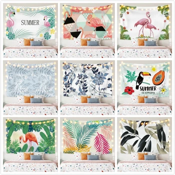 

Cassisy Summer Cartoon Fashion Tapestry Tropical Leaves Ins Nordic Wall Hangings Celestial Beach Towel Carpets Livingroom Decor