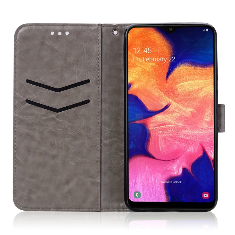 Роскошный кожаный чехол для samsung A10, чехол-книжка для samsung Galaxy A10 A 10 SM-A105F A105 A105F, чехол для телефона Funda