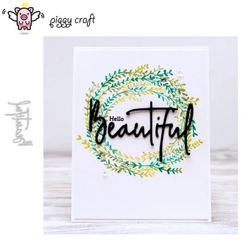 

Piggy Craft metal cutting dies cut die mold Beautiful letters Scrapbook paper craft knife mould blade punch stencils dies