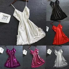 Сексуальная Дамская кружевная однотонная Пижама с открытой спиной и ремнем, женская ночная рубашка, топы для сна, женская одежда, сексуальная пижама, ночное платье для женщин, B50