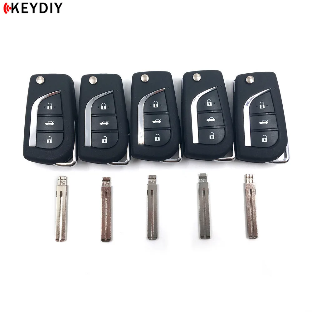 KEYDIY 5PCS NEW KD900 B SERIES REMOTE CONTROL KD B13 WITH 5PCS NO.02/13/21/77 CAR KEY BLADE FOR TOYOTA
