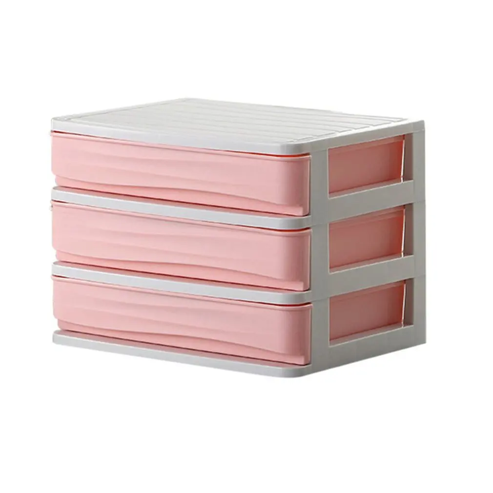 

Drawer Type Cosmetics Storage Box Nordic Style Plastic Jewelry Lipstick Finishing Box Multi-Layer Desk Cabinet